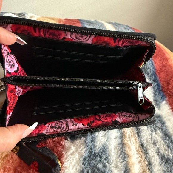 Vera Bradley Black Quilted Wristlet with Multicolor Dots - Picture 4 of 4